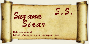 Suzana Sirar vizit kartica